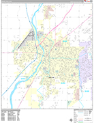 Idaho Falls  Wall Map Premium Style